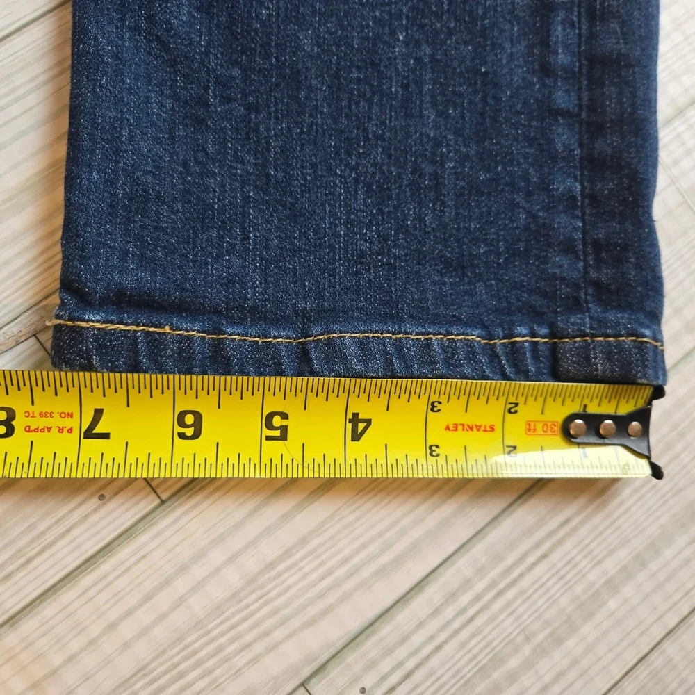 Levis 513 Slim Straight Jeans Mens 36x32 Dark‎ Indigo Blue Denim